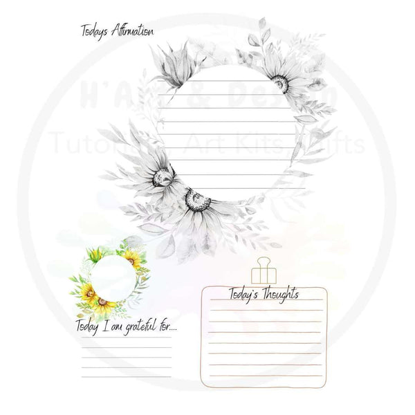 Petals and Pigments - Journal and adult colouring book (physical book)