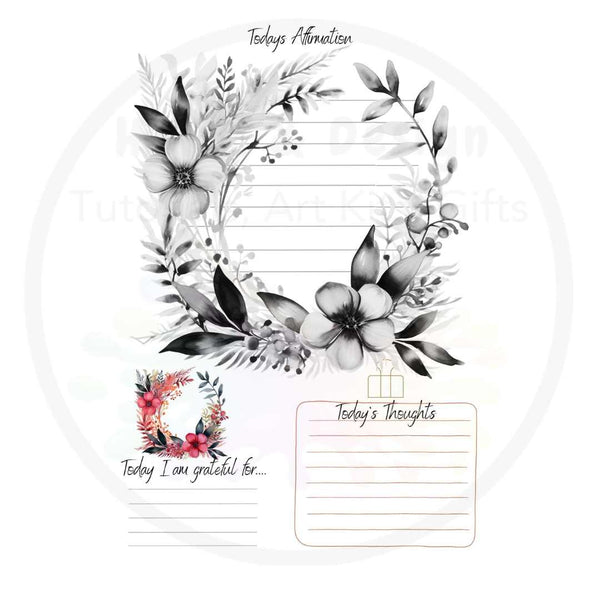 Petals and Pigments - Journal and adult colouring book (physical book)