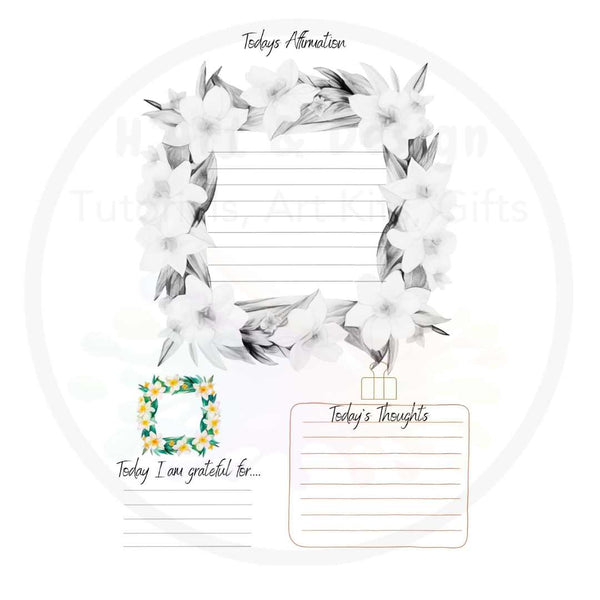 Petals and Pigments - Journal and adult colouring book (physical book)