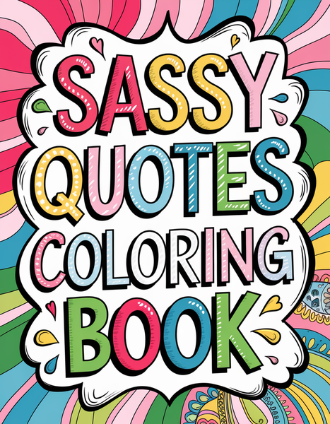 Bold and Easy Sassy Quotes Colouring Pack Pages