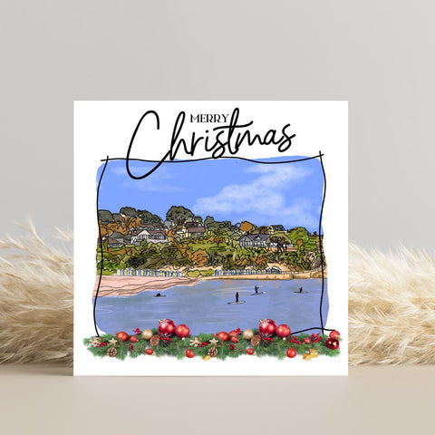Christmas Card - Swanpool Beach, Falmouth