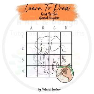 Learn to draw Animal Kingdom -grid method - for all ages at beginner level