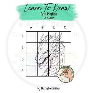 Learn to draw Dragon -grid method - for all ages at beginner level