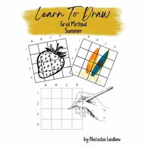 Learn to draw Summer -grid method - for all ages at beginner level (download printable)