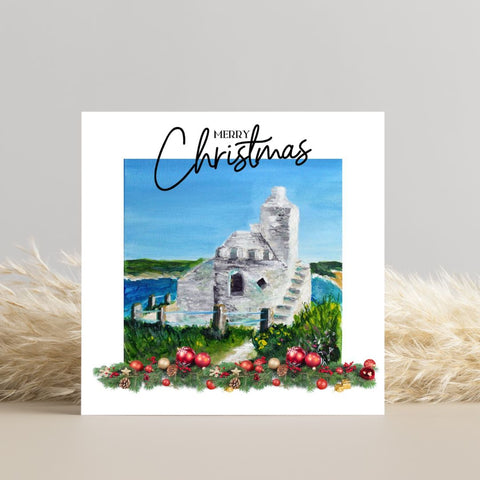 Christmas Card -  Huers hut, Newquay, Cornwall