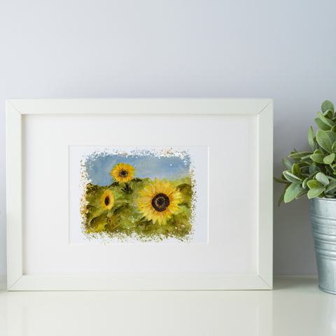 Nature's Own - Print - Sunflower Field Painting