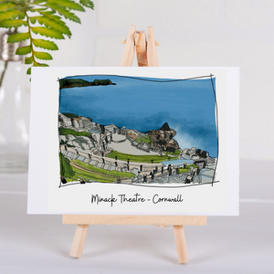 Art of Cornwall Greetings Card - Minack Theatre, Cornwall