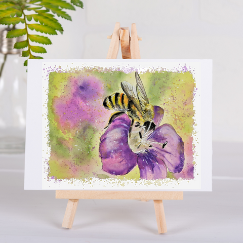Nature's Own - Bumble Bee on flower - Greetings Card