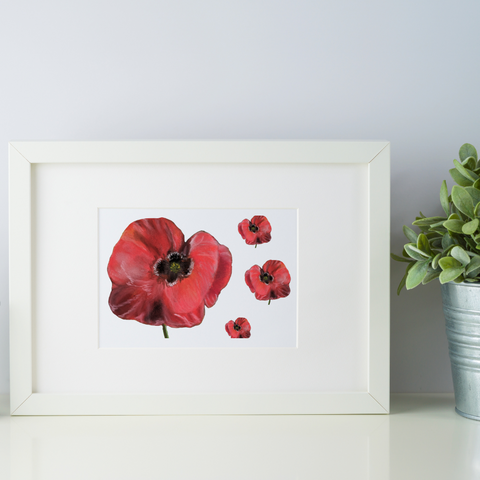 Nature's Own - Print - Multiple Poppy Painting