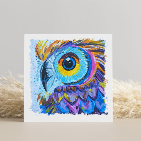 Nature's Own - Rainbow Owl - Greetings Card