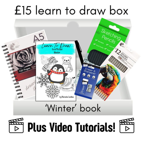 Learn to draw book kit - Winter theme