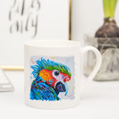Nature's Own - Bone China Mug - Rainbow Parrot Painting