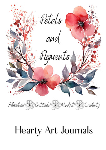Petals and Pigments (download printable) Journal and adult colouring book
