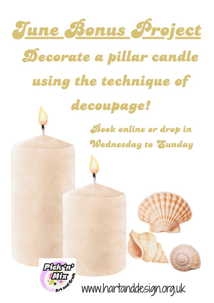 Candle Decorating June Bonus craft - book using the link in description