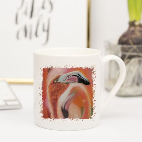 Natures Own- Bone China Mug - Flamingo