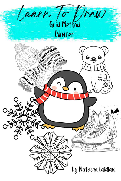 Learn to draw book kit - Winter theme