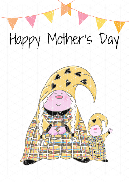 The Cornish Gnome - Mothers day Card -Toddler Boy