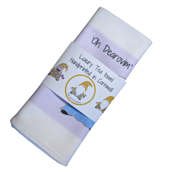 The Cornish Gnome Teatowels - Nurse Dearovim - Luxury handprinted teatowel