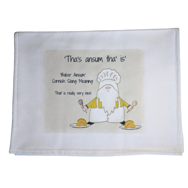 The Cornish Gnome Teatowels - Baker Ansum - Luxury handprinted teatowel