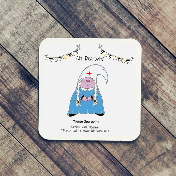 Coaster -Nurse Dearovim - handprinted