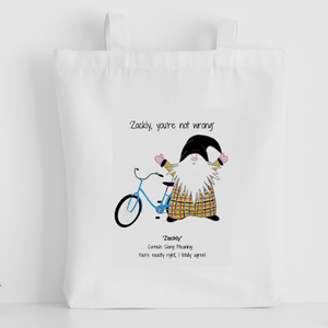 Cornish Gnome 'Zackly' Tote Bag - personalise option