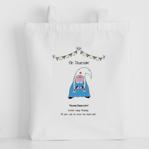 The Cornish Gnome Nurse Dearovim Tote Bag