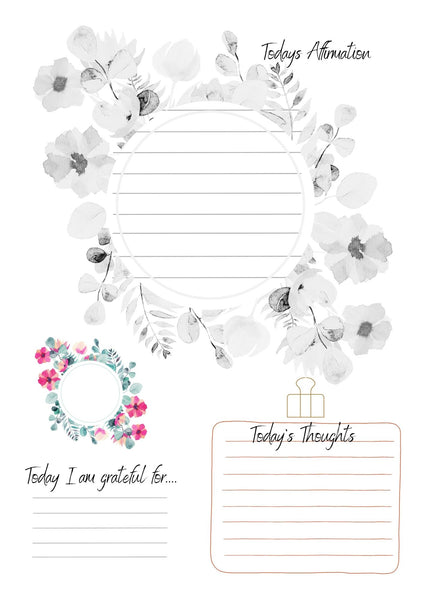 Petals and Pigments (download printable) Journal and adult colouring book