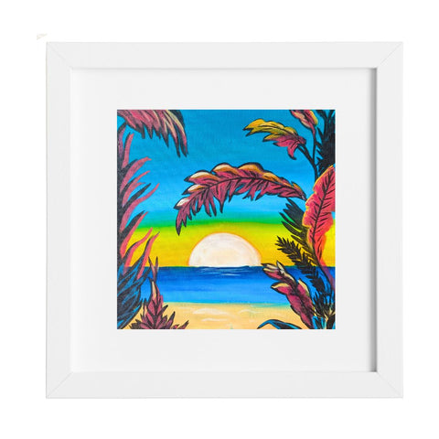 Nature's Own - Absract sunset tropical beach painting as a print
