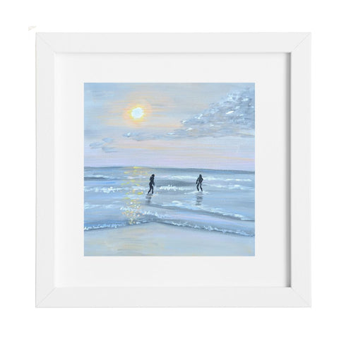 Nature's Own -  Sunset beach paddle painting as a print