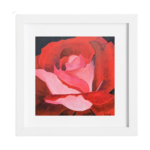 Nature's Own - Red Rose painting as a print