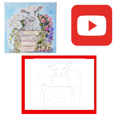 Free!!.. traceable / printable for you tube channel video spring lamb - HartandDesign