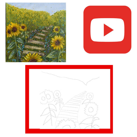 Free!!.. traceable / printable for you tube channel video sunflower field - HartandDesign