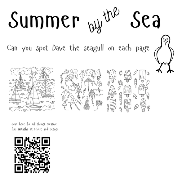 Colouring Book - Summer by the Sea - For all ages