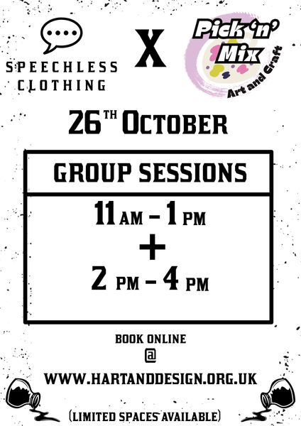 Print Club - Newquay Artisans Emporium- - 26th October - 11-1 or 2-4 Speechless Clothing
