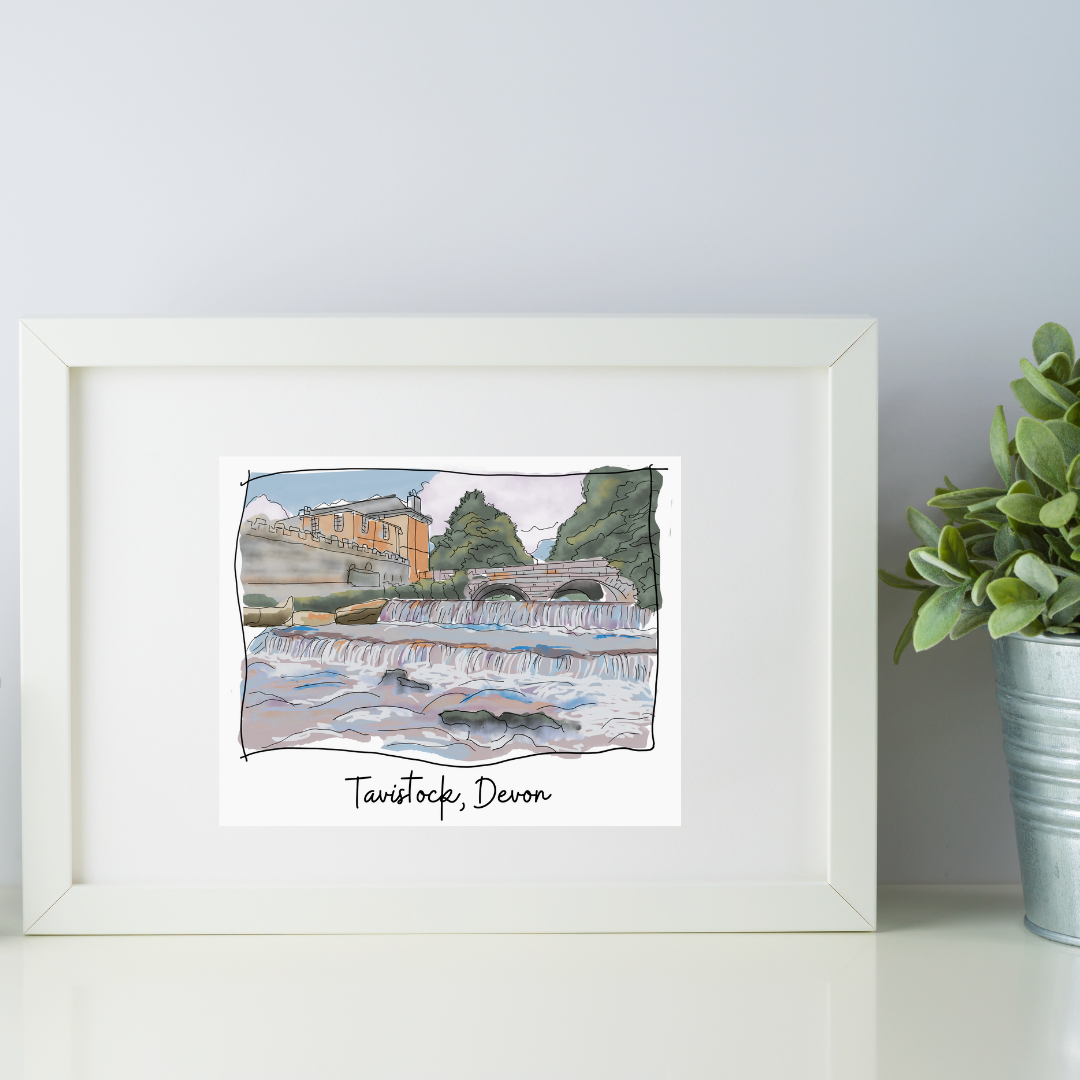 Art of UK - Devon - Tavistock- Art Print - HartandDesign