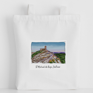 Art of UK - Luxury canvas tote bag, St.Michael De Rupe, Tavistock, handprinted- Devon Gift - HartandDesign