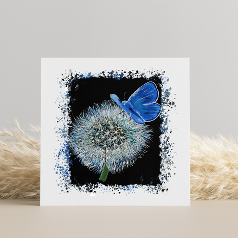 Nature's Own - Butterfly Dandelion - Greetings Card - HartandDesign
