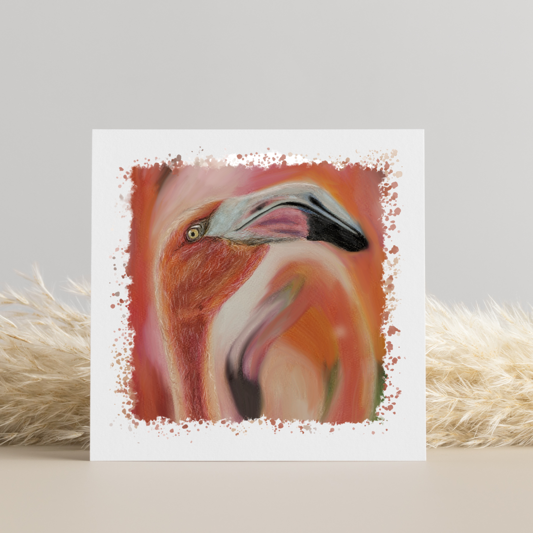 Nature's Own - Flamingo - Greetings Card - HartandDesign