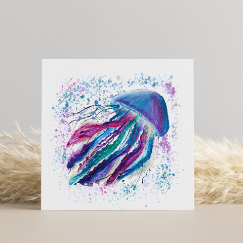 Nature's Own - Jubilant Jellyfish version 2 - Greetings Card - HartandDesign