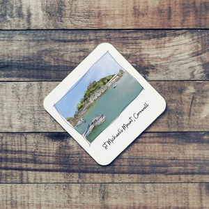 Art of Cornwall coaster, St Michael's Mount Painting, Marazion, Cornwall - HartandDesign