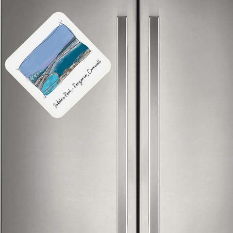 Art of Cornwall magnet, Jubilee Pool, Penzance Cornwall - Cornish Gift - HartandDesign