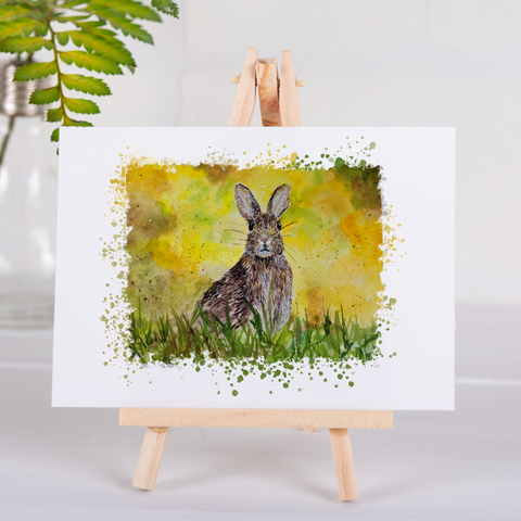 Nature's Own - Field Rabbit - Greetings Card - HartandDesign