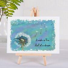 Quote Art from the Heart Greetings Card - The Wish 4 for £8 - HartandDesign