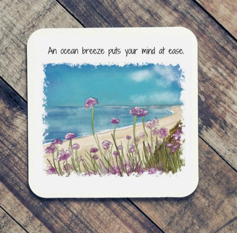 Quote Art Coaster, Breeze - HartandDesign