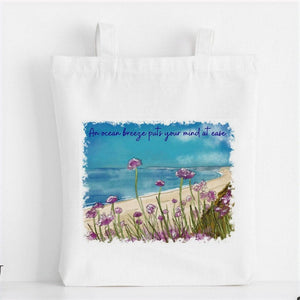 Quote Art Tote Bag, Breeze - HartandDesign