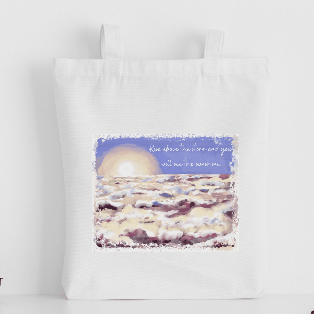 Quote Art Tote Bag,Storm - HartandDesign