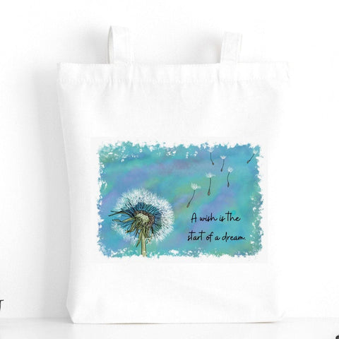 Quote Art Tote Bag, The Wish - HartandDesign