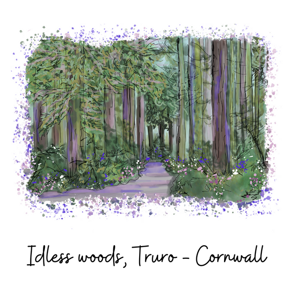 Art of Cornwall - Idless Woods, Cornwall - Art Print - HartandDesign