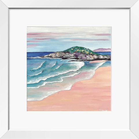Art of Cornwall -Fistral Beach painting (CC) - Art Print - HartandDesign