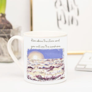 Quote Art Bone China Mug, Storm - HartandDesign